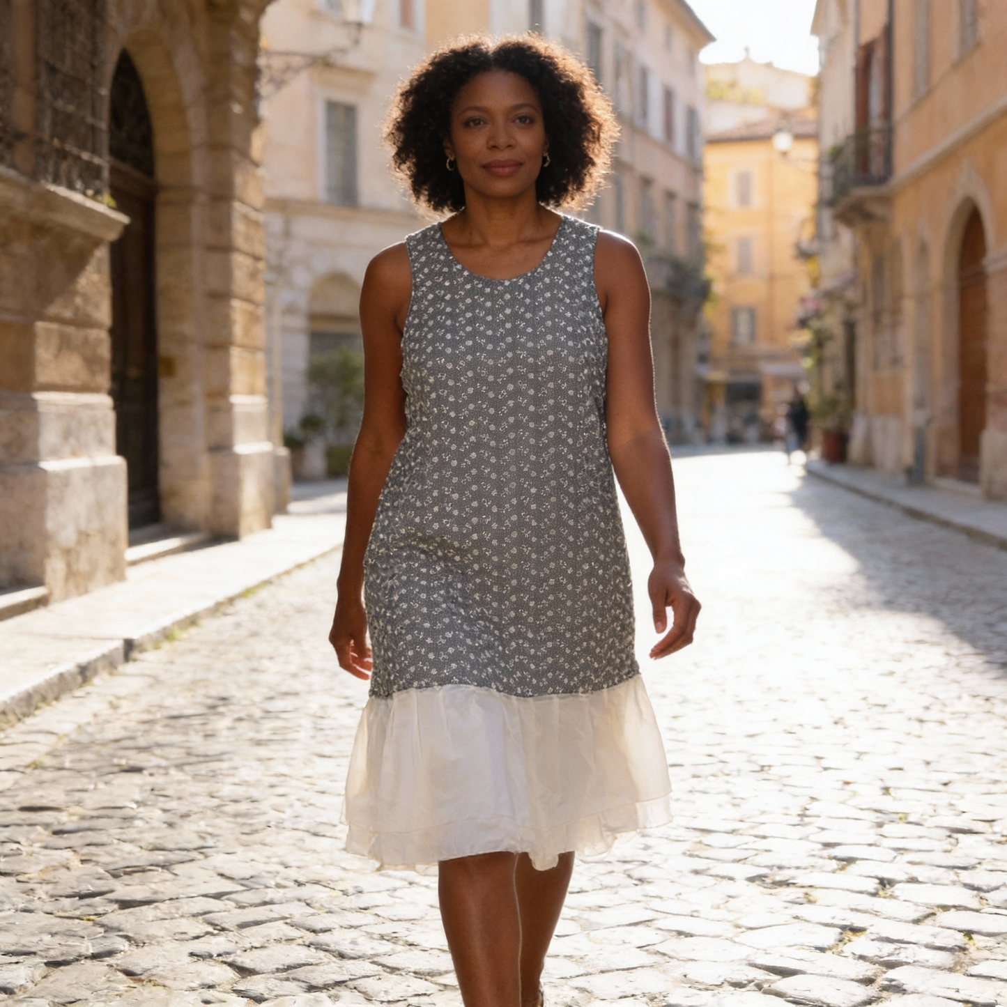 Broderie anglaise & cotton organdy No. 5 - Black & white