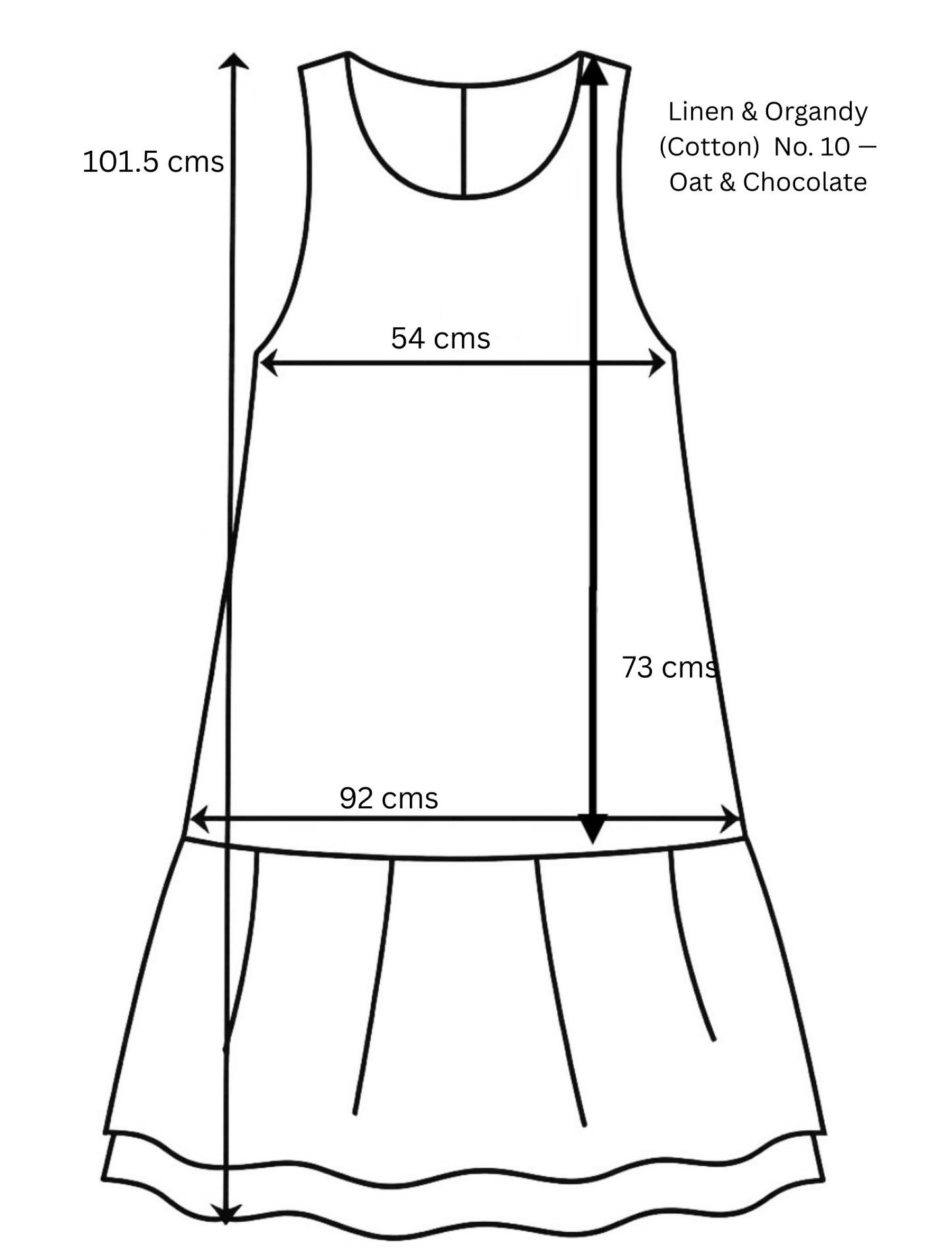 Linen & Organdy (Cotton)  No. 10 — Oat & Chocolate