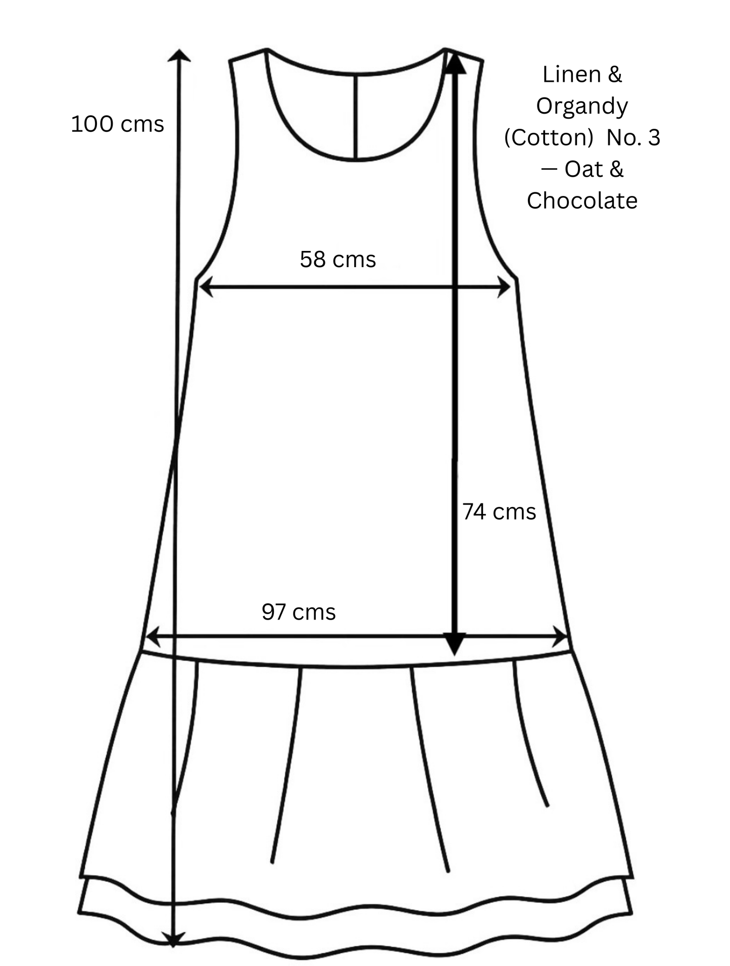 Linen & Organdy (Cotton)  No. 3 — Oat & Chocolate