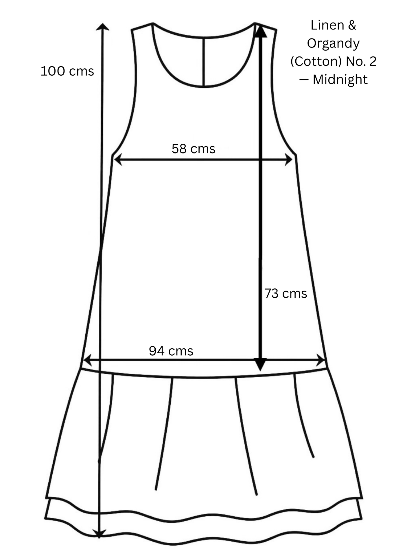 Linen & Organdy (cotton) No. 2 - Midnight
